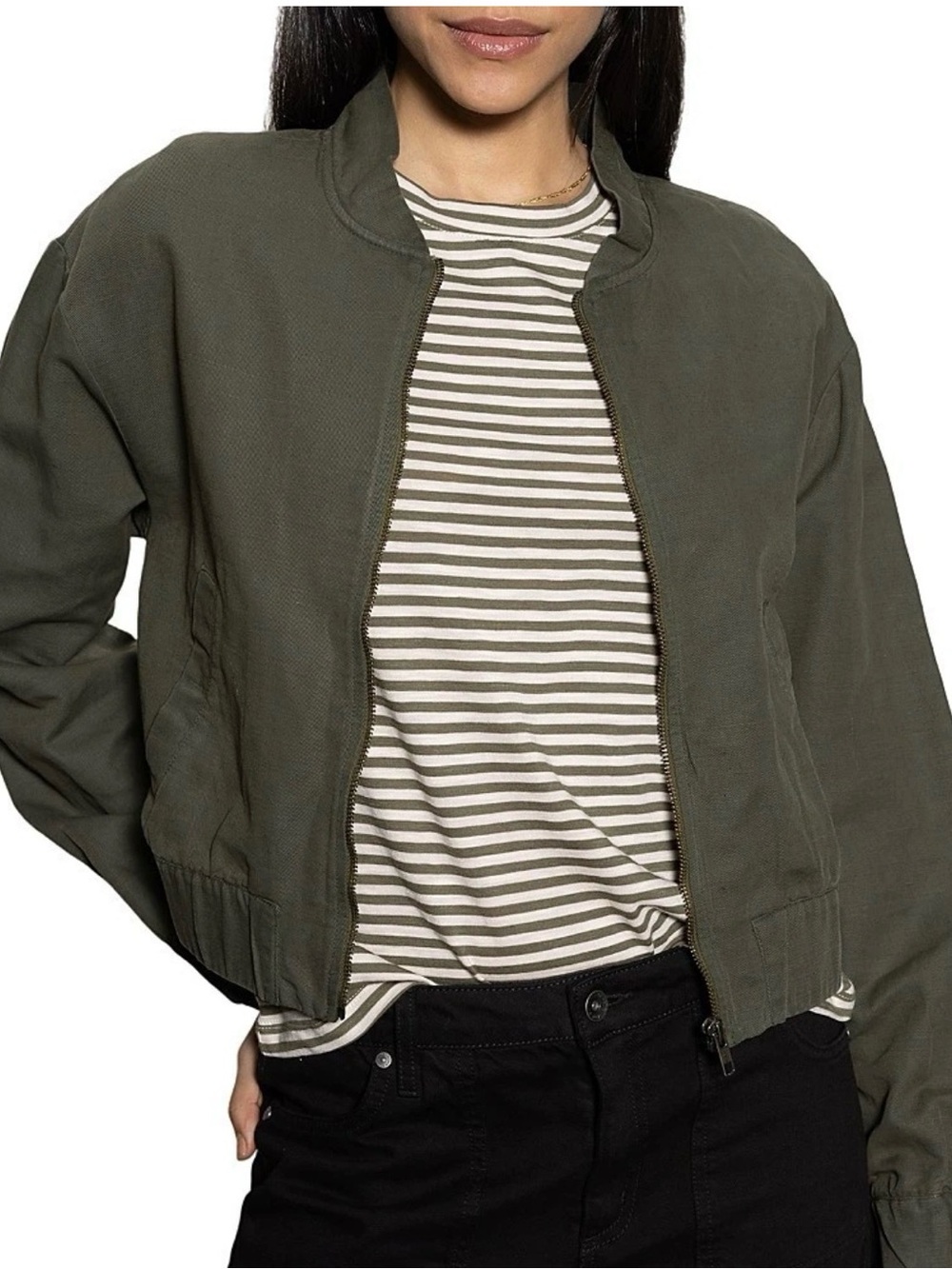 Sanctuary Olive Bomber Jacket for Women